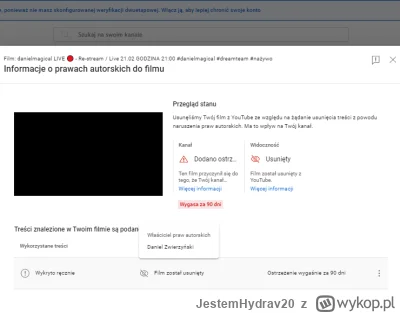 JestemHydrav20 - h-j zgłosił 
ale wrócił https://youtube.com/live/6j9KemM4xJo?feature...