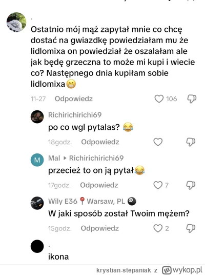 krystian-stepaniak - Ależ silna i niezależna. Nie zdziwię się jak zapomniała wspomnie...