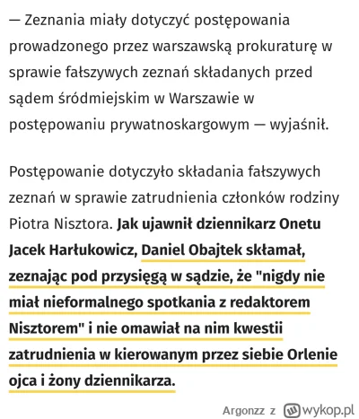 Argonzz - @End0 przecież w artykule jest napisane o chodzi. Kłamał to będzie musiał z...