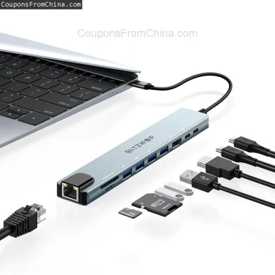n____S - ❗ BlitzWolf BW-NEW TH5 10 in 1 USB Hub [EU]
〽️ Cena: 15.99 USD (dotąd najniż...