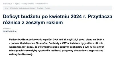 huncwot_ - Deficyt budżetowy za pierwsze 4 miesiące 2024 roku czterokrotnie wyższy ni...