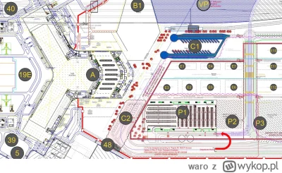 waro - CPK udostępniło szczegółowe plany lotniska. Tutaj jest tylko wycinek na okolic...
