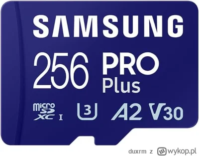 duxrm - Wysyłka z magazynu: PL
Karta pamięci microSDXC Samsung PRO Plus 256 GB
Cena z...