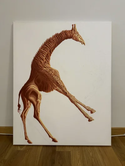 litr13 - #rysujzwykopem
moja żyrafa olejna 73x92cm