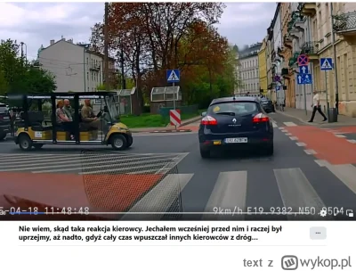 text - Jedna z głupszych sytuacji, czyli pieszy wchodzi i blokuje skrzyżowanie  :)
To...