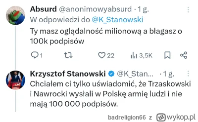 badreligion66 - #polityka To już parę osób mówiło że Stanowski może nie zebrać 100 ty...