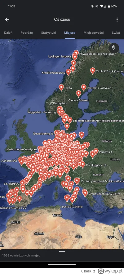 Cisak - #podroze #praca #europa #mapy 

Tyle mi się udało w tym roku zwiedzić. Co pra...