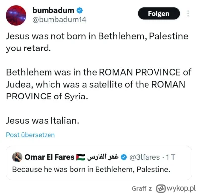 Graff - Jezus był Rzymianinem. #izrael #polityka

Hamas delenda est