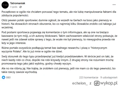 echelon_ - Wojtek Sobierajski to mistrz
SPOILER

https://www.facebook.com/tatromaniak...