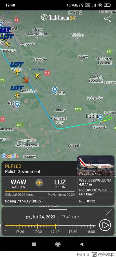 Nivis - @wielowitamin: W tym samym czasie do Lublina wylatywał polski rządowy 737. Mi...