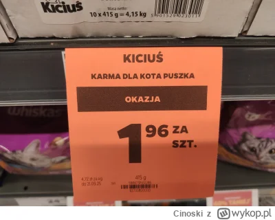 Cinoski - Czy mogę kupić taką karmę dla kota Gabriela?
#heheszki #pasjonaciubogiegoza...