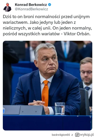 badreligion66 - #polityka I najważniejsze, bardzo lubi putina.