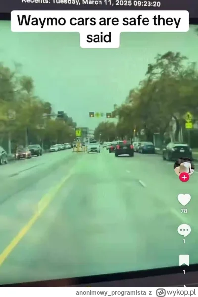 anonimowy_programista - Waymo przyłapane na jeździe pod prąc i parkowaniu na środku d...