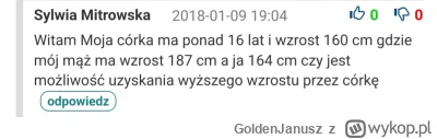 GoldenJanusz - kolejna matka dowiaduje się że wzrostak nie gwarantuje wysokich dzieci...