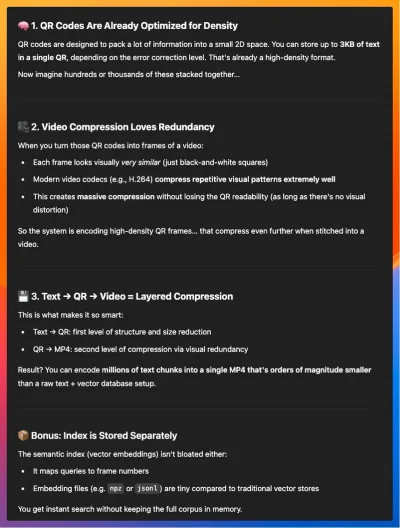 makrofag74 - #Memvid #ai #llm #rag #bazydanych #sztucznainteligencja
 Tekst → QR → MP...