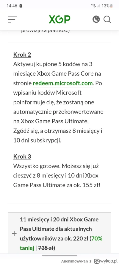 AnonimowyPan - Cześć. Chcę skorzystać z tego poradnika dla aktywnych subskrybentow xg...