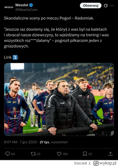 Emcis8 - Złoto xD 

Źródło

#mecz #pogonszczecin