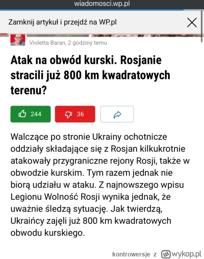 kontrowersje - Źle to wygląda dla rossji, powinni się poddać 
#ukraina #rosja