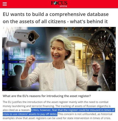 Grzegorz_Floryda1 - "UE chce stworzyć kompleksową bazę danych aktywów posiadanych prz...