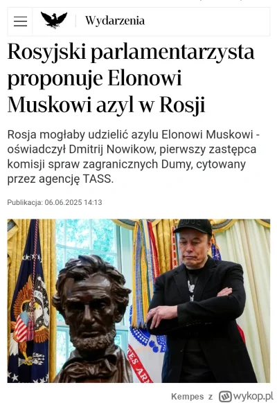 Kempes - #rosja #polityka #usa #trump #mysk #heheszki 

XDDDDDDDDDDDDDDDDDDDDDDDDDDDD...