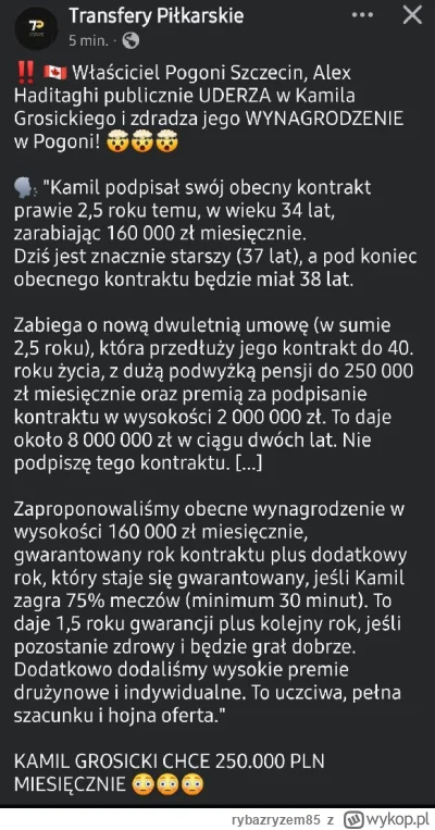 rybazryzem85 - Jeżeli to prawda, to Grosicki, jest jak każdy inny piłkarz. Miłość do ...