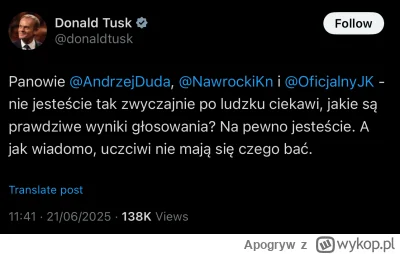 Apogryw - Ja byłem ciekawy jak naprawdę wyglądały wyniki głosowania do bodajże sejmik...