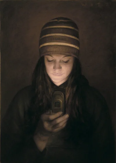 GARN - #sztuka #art #malarstwo #obrazy autor: Dan Witz | Laura | 2008 | oil and mixed...