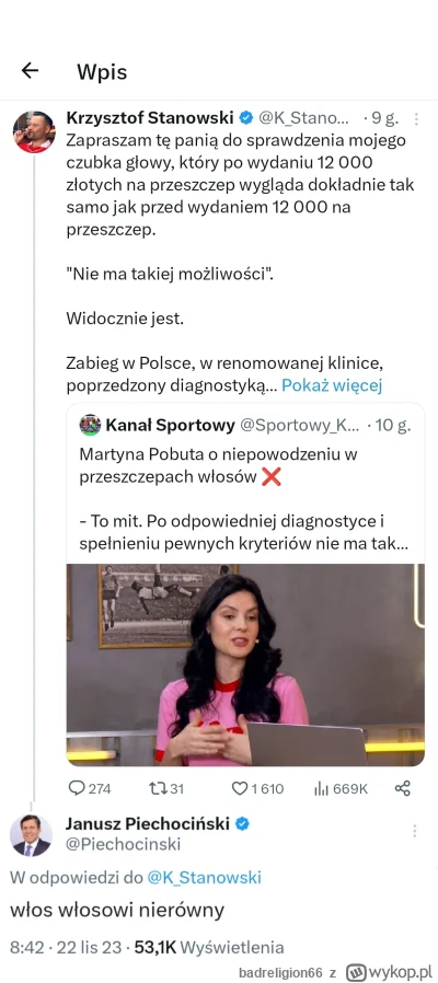 badreligion66 - #kanalsportowy #sejm #polityka

Pan Janusz umie w internety jak żaden...