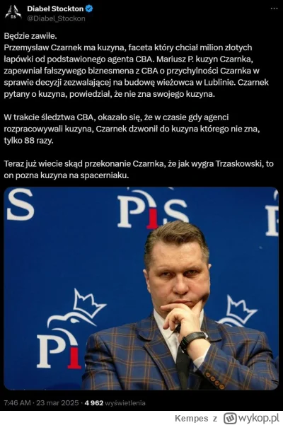 Kempes - #polityka #bekazpisu #bekazlewactwa #pis #dobrazmiana #heheszki #polska

Czy...