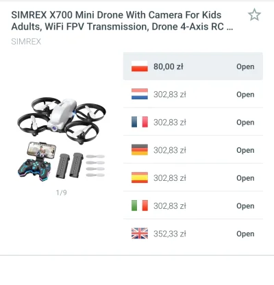 hotshops_pl - SIMREX X700 Mini Drone With Camera For Kids Adults, WiFi FPV Transmissi...