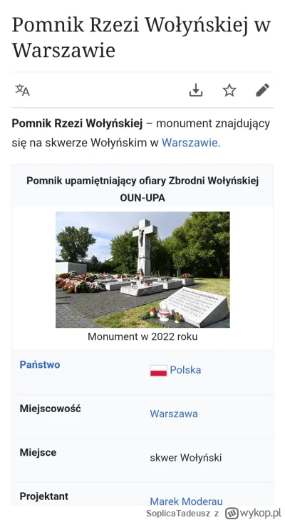 SoplicaTadeusz - @stefan_pmp
Yyy... no wcale w Warszawie nie ma pomnika ofiar rzezi w...