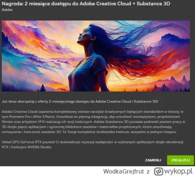 WodkaGrejfrut - #rozdajo

Oddam kod do aktywacji Adobe Creative Cloud i Substance 3D ...