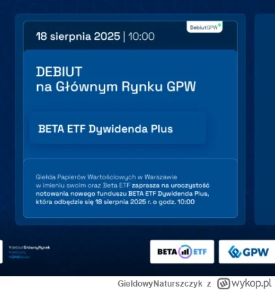 GieldowyNaturszczyk - W przyszły poniedziałek, 18 sierpnia o 10:00 debiutuje wyczekiw...