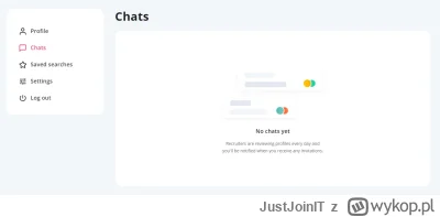 JustJoinIT - @alkb: W zakładce Chats możesz sprawdzić, czy są dla Ciebie jakieś propo...