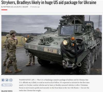 mel0nik - AP: W najbliższym pakiecie pomocy militarnej USA dla Ukrainy znajdzie się o...