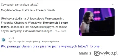 MaiM - @joseone: tak jakby niech se wygląda jak wygląda ale jej muzyka... eh...
Może ...