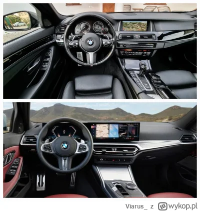 Viarus_ - BMW w latach 2010: ładnie zaprojektowane wnętrze, zegary i ekran wkomponowa...