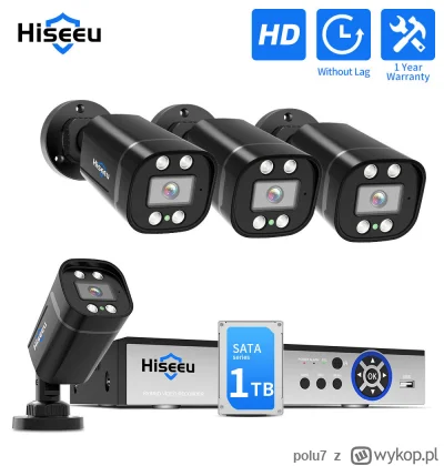 polu7 - Hiseeu 4CH 5MP AHD CCTV Camera System w cenie 164.49$ (675.5 zł) | Najniższa ...