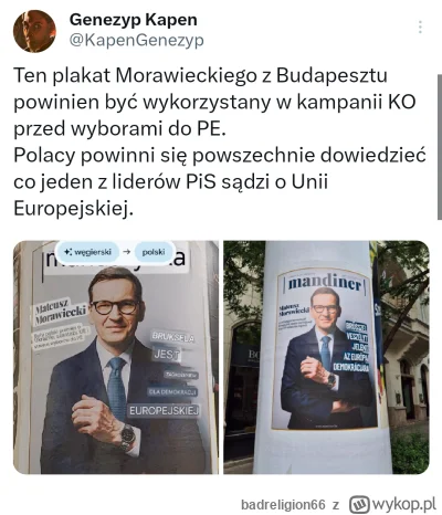 badreligion66 - #polityka #sejm Ładne plakaty ma Morawiecki na Węgrzech, takie idące ...