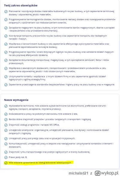 michalxd21 - Szukam roboty w logistyce, o czym już się kiedyś żaliłem, ale mam pytani...