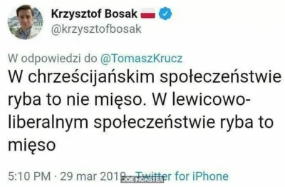 Pieczarka - @obserwator_nsa ryba to nie mięso, nie w chrześcijańskim społeczeństwie!