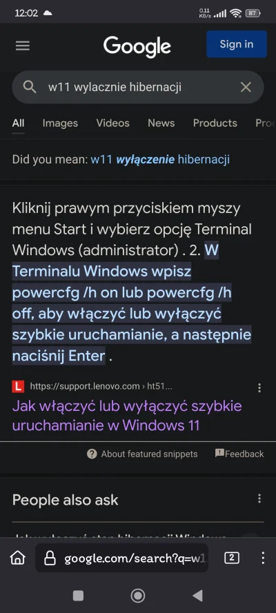 StaszekGGG - @sopride: A i wyłącz Hibernacje która przy każdym zamknieciu windowsa or...