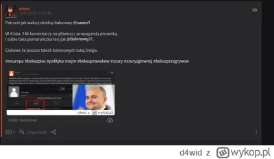 d4wid - @dr3vil: np. ten @sawes1 w 4 lata nasrał 14k komentarzy na samej głównej.

Ta...