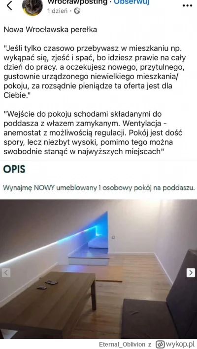 Eternal_Oblivion - blisko centrum (handlowego) jedyne 2k miesięcznie i 6k kaucji. 

#...