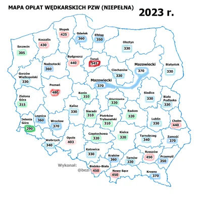 bezi - #wedkarstwo 

Mapa składek + opłat członkowskich na 2023r ( niepełnych )

Najt...
