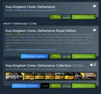 C.....s - #kingdomcomedeliverance 

Nigdy nie grałem, jest promocja na Steam. Którą w...