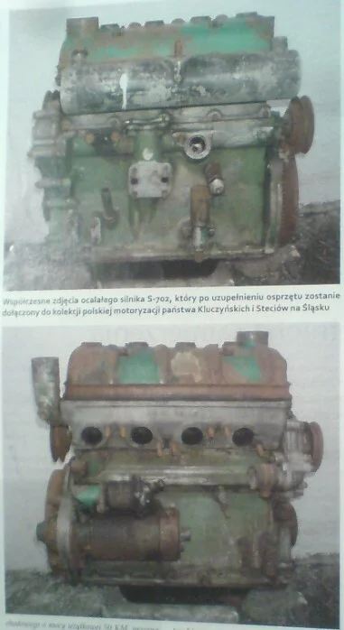 SonyKrokiet - ocalony silnik S-702; zdjęcia pochodzą z artykułu J. Kossowskiego