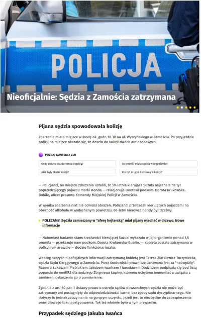 szurszur - I cyk kolejna neosędzia od PISu złapana po pijaku.  To jakaś plaga.  A tak...
