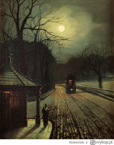 Hoverion - Wilfred Bosworth Jenkins 1857-1936
Leeds tram in the moonlight, olej na pł...