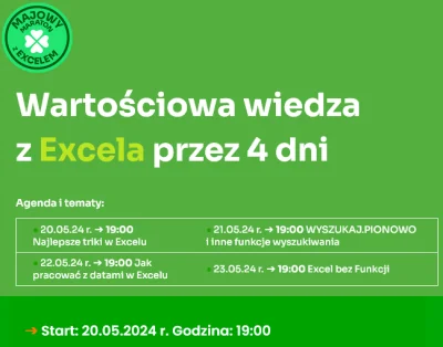 POPCORN-KERNAL - Darmowy kurs Excela.
https://megasobota.pl/

#kursy #excel #rozdajo ...